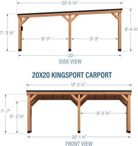 Vista 10 de Backyard Discovery Kingsport - Gazebo de madera de cedro de 20 x 20 pies con techo de acero duro