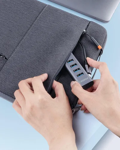 Vista 7 de Concentrador USB C 5 en 1 con HDMI 4K y 4 puertos USB 3.0, adaptador multipuerto para MacBook Pro/Air, iMac, iPad, XPS, Pixelbook, ThinkPad