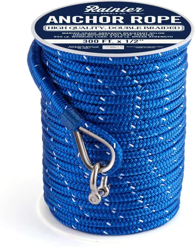 Vista 26 de RainierSupplyCo Cuerda de anclaje para barco - Línea de anclaje de cuerda marina trenzada doble - 100/150 / 200/300 pies de línea de navegación
