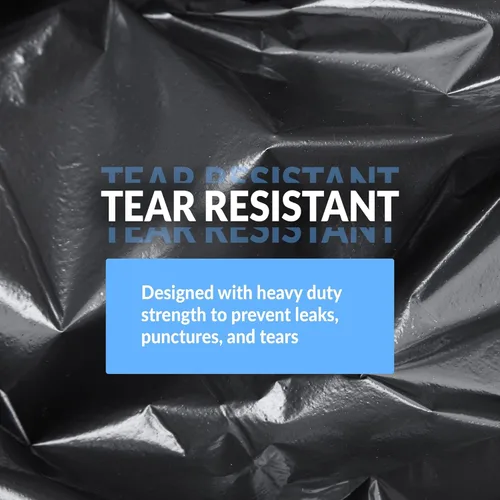 Vista 6 de Reli. 40 a 45 bolsas de basura resistentes 50 bolsas de basura Super tamaño para una limpieza seria de basura (negro)