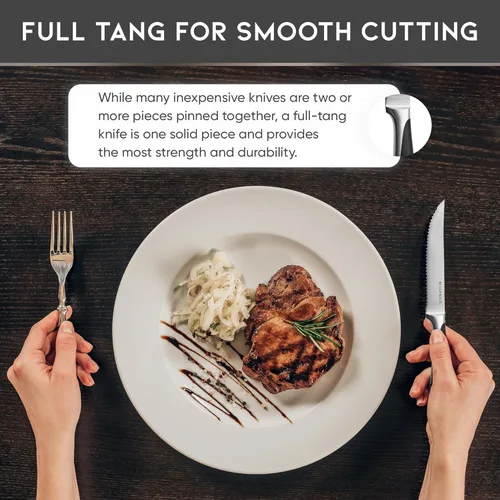 Vista 6 de Bellemain - set de cuchillos para carne de acero inoxidable, 4 piezas