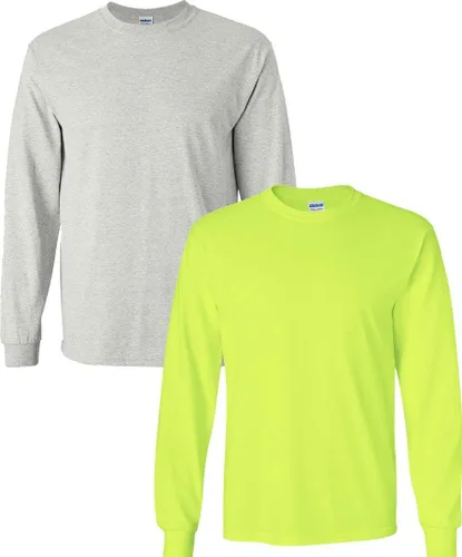Vista 124 de Gildan Camiseta de manga larga de algodón ultra para adulto, estilo G2400, paquete múltiple Azul marino