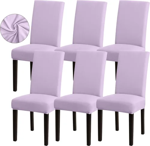 Vista 71 de Sufdari Juego de 2 fundas para sillas de comedor, fundas para sillas de cocina, fundas para sillas Parsons, protectores de sillas de elastano