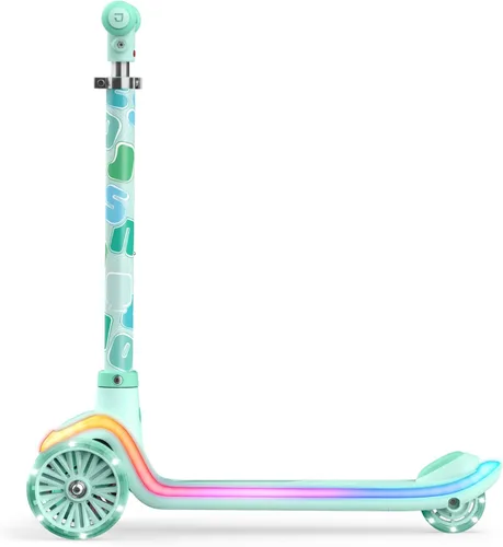 Jetson Twee 3-Wheel Light-Up Kick Scooter, Kids’ Scooter with LavaTech Deck Lights, Adjustable Handlebar Height, 4.7-Inch Wheels, Ages 3+ Twee Verde