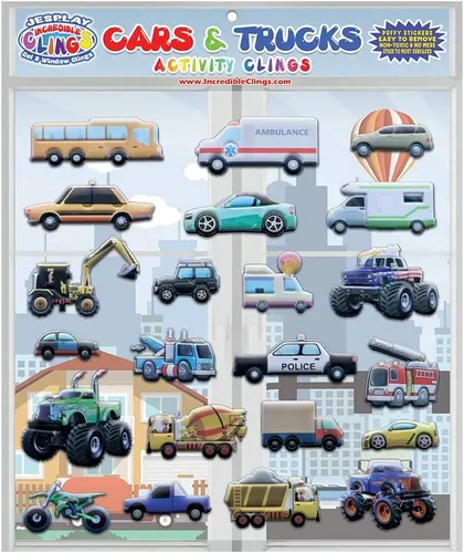 Vista 2 de USA - Calcomanías reutilizables para ventanas de automóviles y camiones para niños pequeños