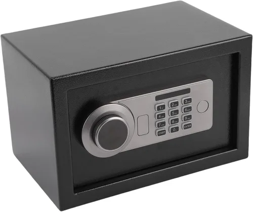 Vista 8 de Home Safe Box, Electronic Security Safe Box with Password and Spare Key, Compact Portable for Cash Jewelry Certificates in Home Office Travel