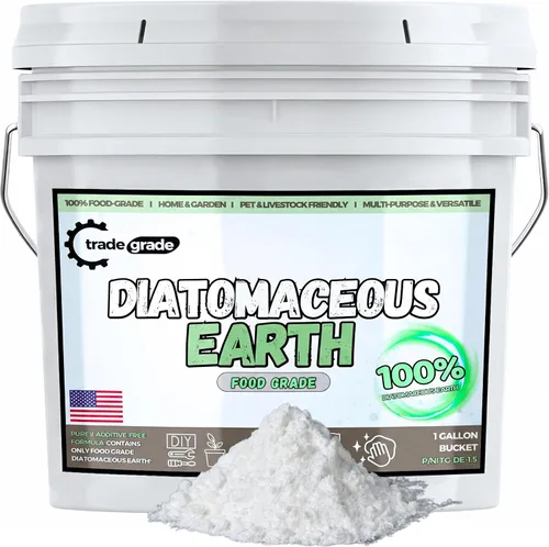 TradeGrade Tierra de diatomeas 100% de grado alimenticio - Cubo en polvo | Orgánico, totalmente natural DE para jardín, hogar, mascotas y más (1