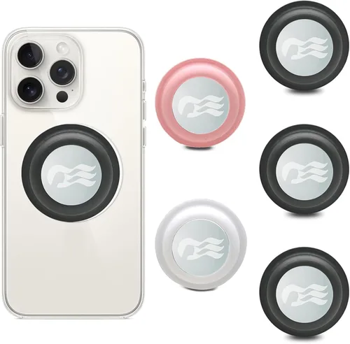 Vista 10 de Princess Medallion - Accesorios de teléfono [2 unidades] Soporte para medallón de océano (iPhone, Android y todos los dispositivos) (negro y negro)