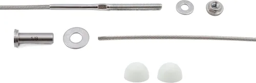 Vista 9 de Fast & Easy Kit de barandilla de cable de 1/8 de pulgada y 5 pies - Acero inoxidable 316 para postes metálicos - Kit completo de instalación de Sin