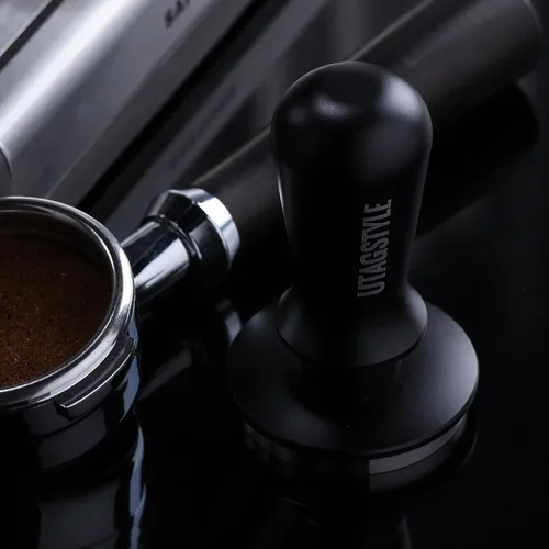 Vista 5 de Manipulación de café expreso de 2.303 in: prensa de espresso con resorte calibrado cargado - 30 libras Espresso Hand Tamper - Base plana de acero