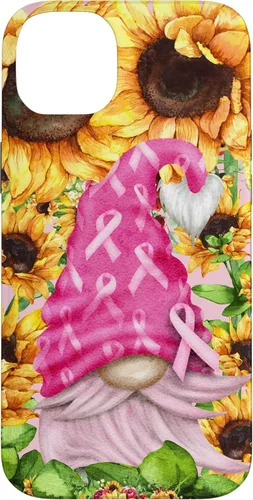 Vista 15 de Funny Breast Cancer Sunflower For Women Cute Pink Gnome Case for iPhone 16
