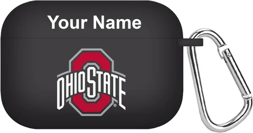 Vista 4 de AFFINITY BANDS Ohio State Buckeyes - Funda HD con nombre personalizado compatible con Apple AirPods Gen 1 y 2 (negro)