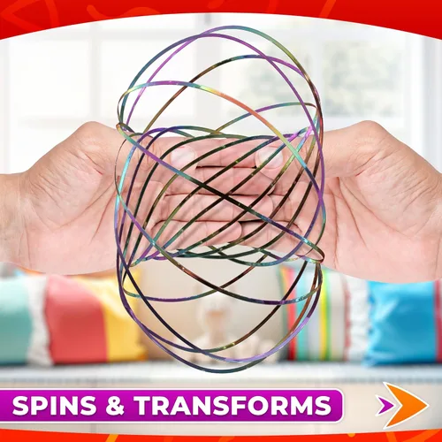 Vista 5 de 2 piezas de anillo de flujo giratorio de anillo de juguete de brazo – 5.1 pulgadas de color – Juguete de flujo de ansiedad cambiante con una
