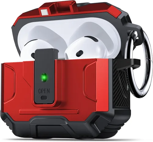 Vista 10 de DASFOND Armor - Funda rígida para auriculares Airpods Pro, grado militar, protección completa, a prueba de golpes, soporte de carga inalámbrica