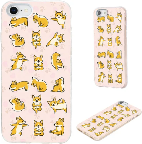 Vista 10 de Funda protectora completa delgada y suave de TPU transparente para iPhone SE 2022/2020, iPhone 8/7/6S/6 - Diseño de música divertida guitarra