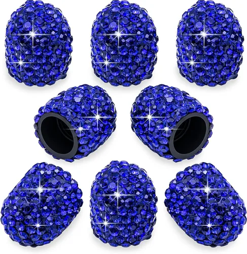 Vista 39 de 4 tapas de válvula de vástago de neumático con diamantes de cristal brillante, a prueba de polvo, tapas universales para válvulas de neumáticos