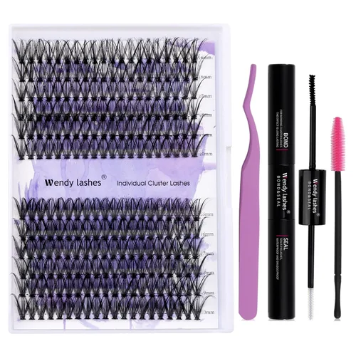 Vista 19 de Extensiones de pestañas individuales en racimo 10D/20D, racimos naturales mixtos C/D rizado 0.07mm negro mate suave 12-16mm de visón, para colocar