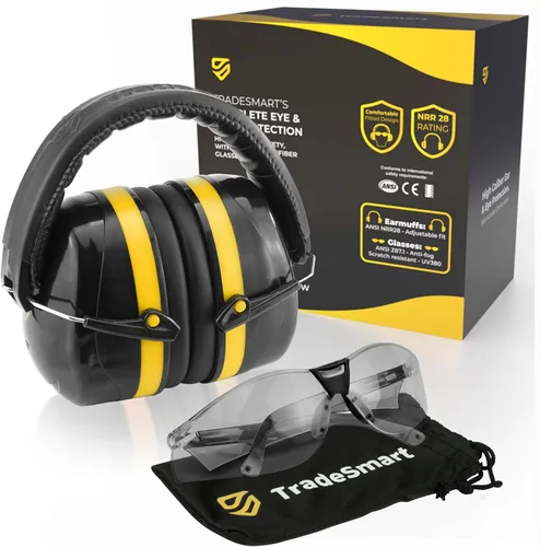 Vista 13 de TradeSmart High-Performance Earmuffs for Shooting Range & Shooting Eye Protection Glasses + Firearm Confidence Course