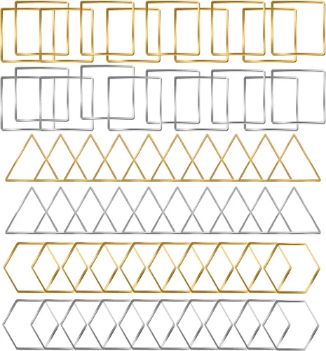 Vista 11 de Aros de Cuentas para Pendientes para Hacer Joyas, FANMAOUS Hallazgos de Pendientes Aros Dijes de Pendientes Marco Colgante de Bisel Abierto