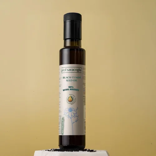 Vista 9 de Prof Saracoglu Aceite de semilla negra prémium prensado en frío (botella de vidrio), 100% turco Nigella Sativa, sin refinar y sin disolventes