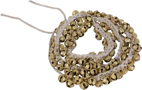 Vista 5 de Kathak Ghungroo - Par de 16 campanas grandes atadas con cordón de algodón para tobillera, instrumento musical de la India, accesorios de baile