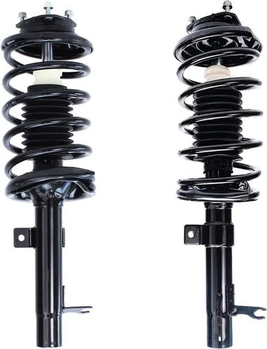 Vista 3 de Detroit Axle - Kit de puntales delanteros para Ford 2000-2004 Focus 2 puntales con muelle helicoidal 2 brazos de control inferiores con rótulas 2001