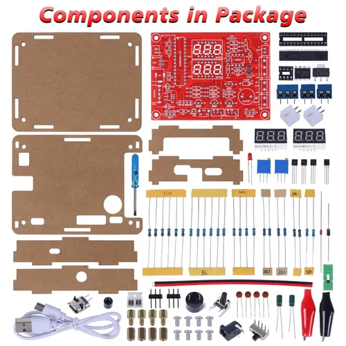 Vista 2 de MiOYOOW Kit de Práctica de Soldadura, Kit de Generador de Señal Ajustable PWM DIY, Probador de Voltaje y Corriente, Kit de Proyecto Electrónico, Kit