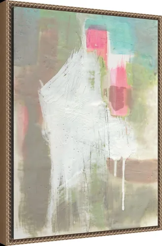 Vista 2 de Amanti Art Framed Canvas Wall Art 24x18 Retro Splash II by Jennifer Goldberger, Framed Wall Art Canvas, Abstract Artwork, Traditional Decor, Medium