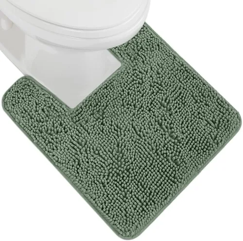 Vista 86 de Gorilla Grip - Tapete de baño de felpilla gruesa, suave y absorbente, secado rápido, de microfibra, con reverso de caucho, para piso de ducha, Negro