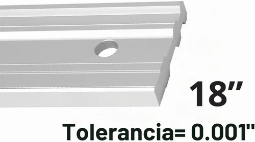 Vista 2 de DuBois Bordes rectos de aluminio de 18 pulgadas, con tolerancia de 0.001 pulgadas para comprobar líneas de deformación de la superficie