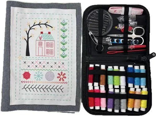 Vista 8 de Maydear Kit de Bordado para Principiantes Patrones Kit de Aguja de Punzón, Kits de Punto de Cruz, Kit de Inicio de Bordado Estampado Francés