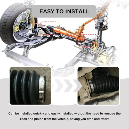 Vista 6 de Kit de herramientas para bota de piñón y cremallera de dirección de automóvil, juego de bota interior de varilla de acoplamiento resistente al polvo