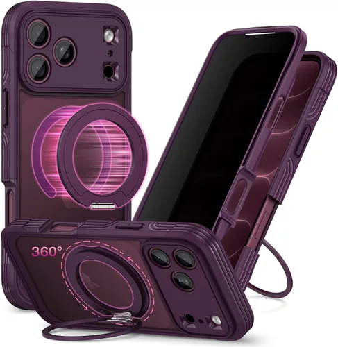 Vista 49 de CENHUFO Funda de privacidad para iPhone 11 Pro, funda de cuerpo completo con protector de pantalla de privacidad de vidrio templado 9H integrado