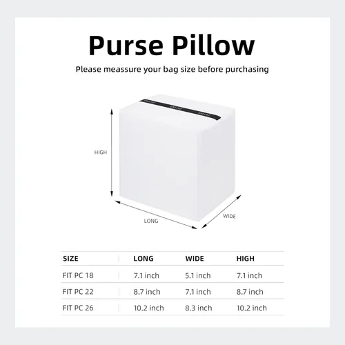 Vista 6 de DGAZ Inserto moldeador de almohada para bolso, moldeadores de bolsa de lujo, espuma viscoelástica, se adapta a picotin1822Bags (blanco, PC22)