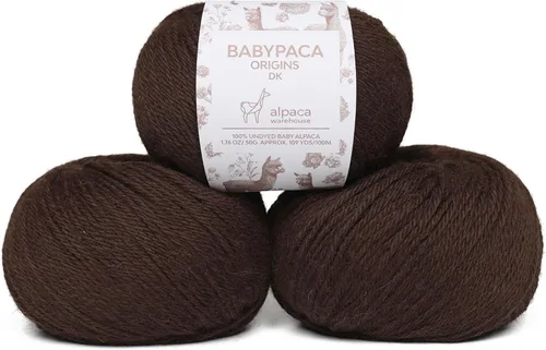 Vista 75 de Juego de 6 madejas de 100% lana de alpaca bebé (10.58 oz) de peso DK, fabricadas en Perú, celestial suave y perfecto para tejer y hacer ganchillo
