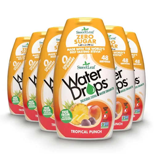 SweetLeaf Gotas aromatizantes de agua, potenciador de agua de stevia, sin azúcar, aditivo de agua cero calorías, contiene extracto de fruta de