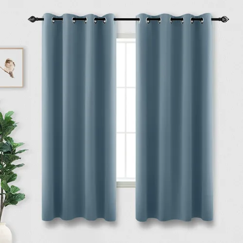 Vista 123 de KOUFALL Cortinas Doradas de Lujo Opacas para Sala de Estar, Elegantes Modernas Cortinas para Sala de 84 Pulgadas de Largo 2025