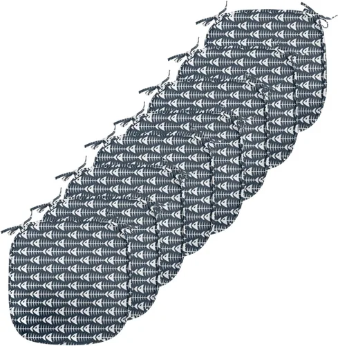 Vista 96 de Ambesonne Grunge Chair Seating Cushion, Retro Striped Background Pineapple Vintage Hippie Graphic, Anti-Slip Seat Padding for Kitchen & Patio