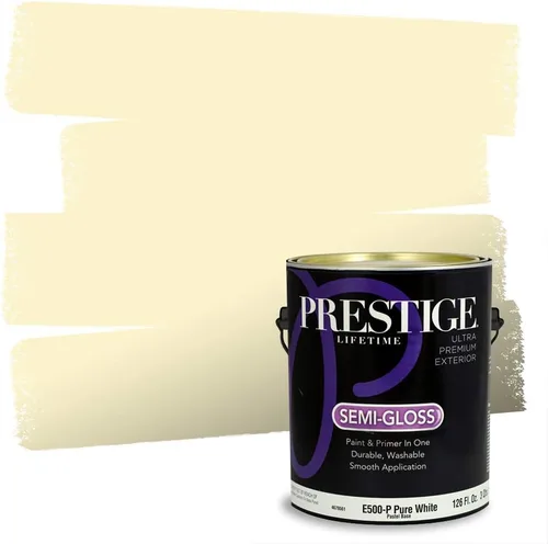 Vista 253 de PRESTIGE Pinturas de pintura exterior e imprimación en uno, 1 galón, plano, combinación comparable de Benjamin Moore* Pila de heno