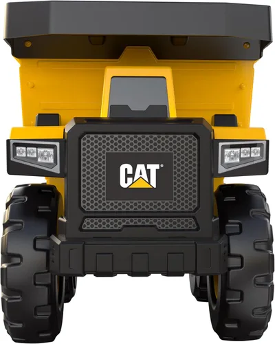 Vista 5 de CAT Juguetes de construcción, Camión volquete de acero de 16" - Cuerpo de acero real, cama basculante funcional, ruedas todo terreno extragrandes