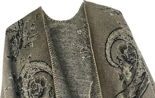 Vista 87 de Urban CoCo Poncho de colores para mujer, chal con frente abierto, color en bloques