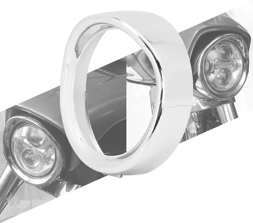 Vista 9 de Anillo de visera para faros delanteros de motocicleta de 7 pulgadas, ajuste para Harley Touring Road King Street Glide Electra Glide Tri Glide 2014