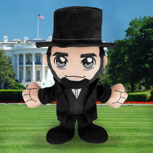 Vista 6 de Bleacher Creatures Abraham Lincoln - Peluche Kuricha de 8 pulgadas, juguete suave inspirado en Chibi