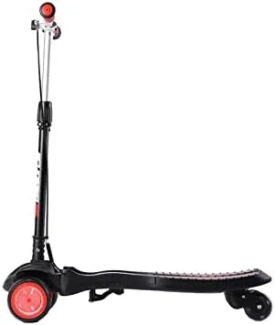 Vista 5 de DAKOTT Ferrari Frog Scissors Double Foot Four Wheel Kids Scooter Hand Brake Flushing LED Light Wheels T-Height Height Adjustable Scooter