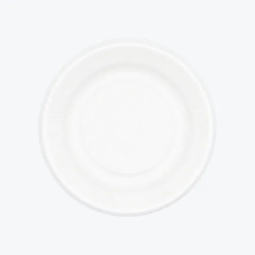 Vista 4 de Platos de comedor desechables de 6 pulgadas, resistentes, 100% biodegradables, aptos para horno, hechos de fibras ecológicas de bagazo de caña