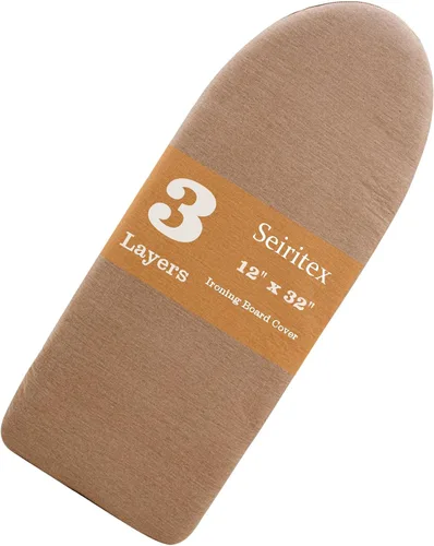 Vista 16 de Seiritex Funda para tabla de planchar de sobremesa de 12 x 32 pulgadas, funda para tabla de planchar pequeña de 3 capas, acolchado grueso Flora