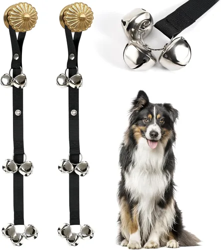Vista 12 de Luckyiren Campanas mejoradas para cachorros, timbres de perro para perilla de puerta, entrenamiento para ir al aire libre, campanas de perro