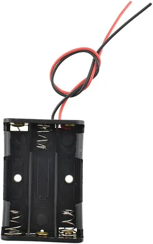 Vista 26 de HAHIYO Paquete de soporte de batería AA de 1.5 V con cubierta resistente de alambre, resortes flexibles, interruptor integrado, baterías, caja