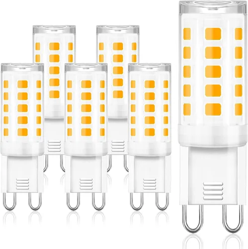 Winshine - Bombilla LED G9 T4 doble clavija, luz cálida de 2700 K para candelabros, 4 W (equivalente halógeno de 40 W), 120 VCA, ángulo del haz de