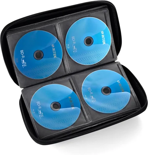 Vista 18 de Funda para DVD, estuche de CD EVA, organizador de almacenamiento, portátil, protector de DVD, soporte para billetera para coche